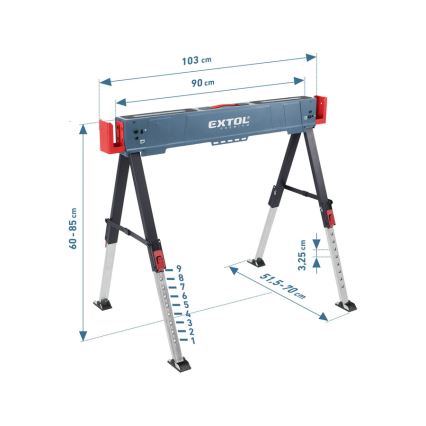 Extol Premium - Caballete de obra plegable