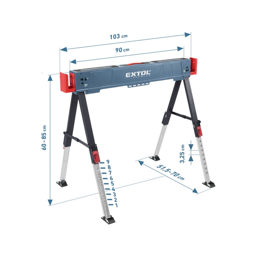 Extol Premium - Caballete de obra plegable