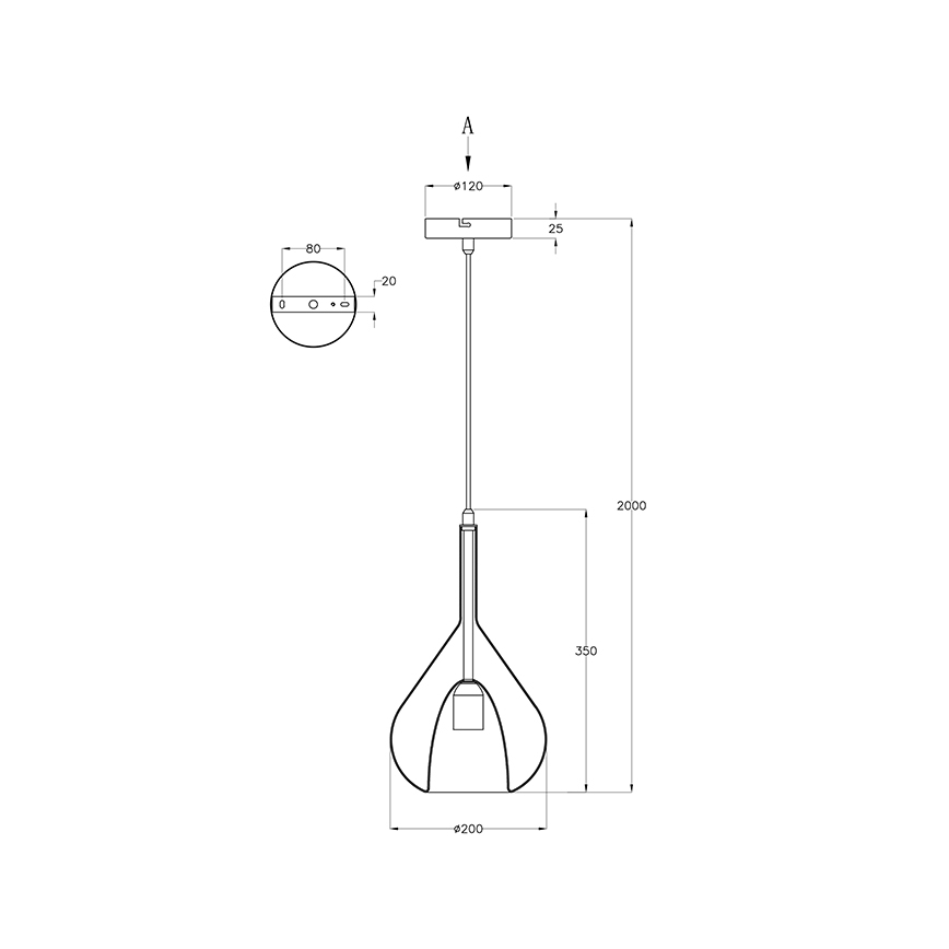 Fabas Luce 3481-40-241 - Lámpara de araña en ristra LILA 1xE27/40W/230V transparente