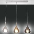 Fabas Luce 3481-48-297 - Lámpara de araña en ristra LILA 3xE27/40W/230V transparente/oro/gris