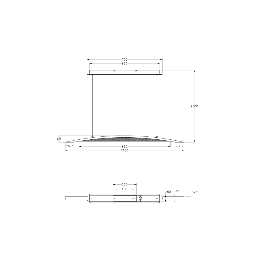 Fabas Luce 3697-40-102 - Lámpara de araña LED regulable CORDOBA LED/36W/230V blanco/madera