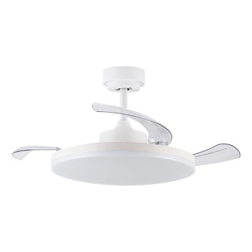 FANAWAY 21612949 - Ventilador de techo LED regulable STROLL LED/30W/230V 2700/3500/5000K diá. 106 cm blanco/transparente + control remoto