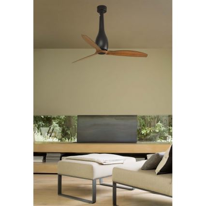 FARO 32004 - Ventilador de techo ETERFAN negro/marrón Ø 128 cm + mando a distancia