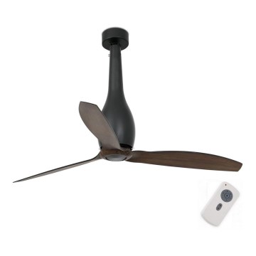 FARO 32004 - Ventilador de techo ETERFAN negro/marrón Ø 128 cm + mando a distancia