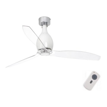FARO 32020 - Ventilador de techo MINI ETERFAN blanco/transparente d. 128 cm + mando a distancia