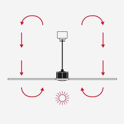 FARO 32100WT1N - Ventilador de techo LED regulable JUST FAN M LED/16W/230V Ø 128 cm negro Wi-Fi Tuya + control remoto