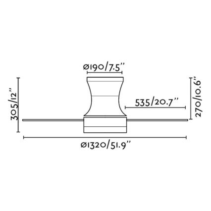 FARO 33386 - Ventilador de techo TONSAY 2xE27/15W/230V
