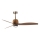 FARO 334361N - Ventilador de techo LED regulable WEAVER M LED/16W/230V, diámetro 128 cm, marrón/latón + mando a distancia