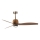 FARO 33436WT1N - Ventilador de techo LED regulable WEAVER M LED/16W/230V Ø 128 cm marrón/latón Wi-Fi Tuya + control remoto