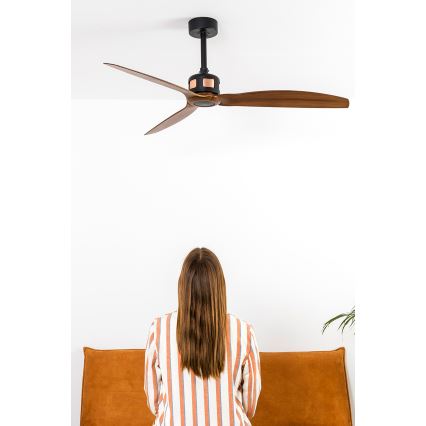 FARO 33451WT - Ventilador de techo COPPER FAN M Ø 128 cm marrón/negro Wi-Fi Tuya + control remoto