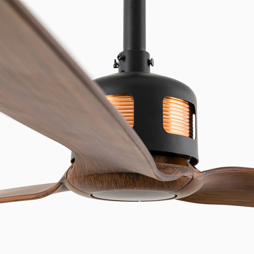 FARO 33451WT - Ventilador de techo COPPER FAN M Ø 128 cm marrón/negro Wi-Fi Tuya + control remoto