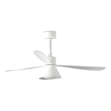 FARO 33760WT-22 - Ventilador de techo LED regulable AMELIA L CONE LED/20W/230V 2700/3500/5000K, blanco, diámetro 132 cm, Wi-Fi Tuya + mando a distancia