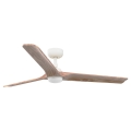 FARO 33810-1TW - Ventilador de techo LED regulable HEYWOOD L LED/10W/230V 2700/3000/4000K madera/blanco diámetro 132 cm + mando a distancia