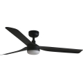 FARO 33815WT-21 - Ventilador de techo LED regulable PUNT M LED/18W/230V 3000/4200/6500K negro diá. 132 cm Wi-Fi Tuya + control remoto