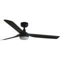 FARO 33815WT1S - Ventilador de techo LED regulable PUNT M LED/18W/230V 2700/3000/4000K diámetro 132 cm negro Wi-Fi Tuya + mando a distancia