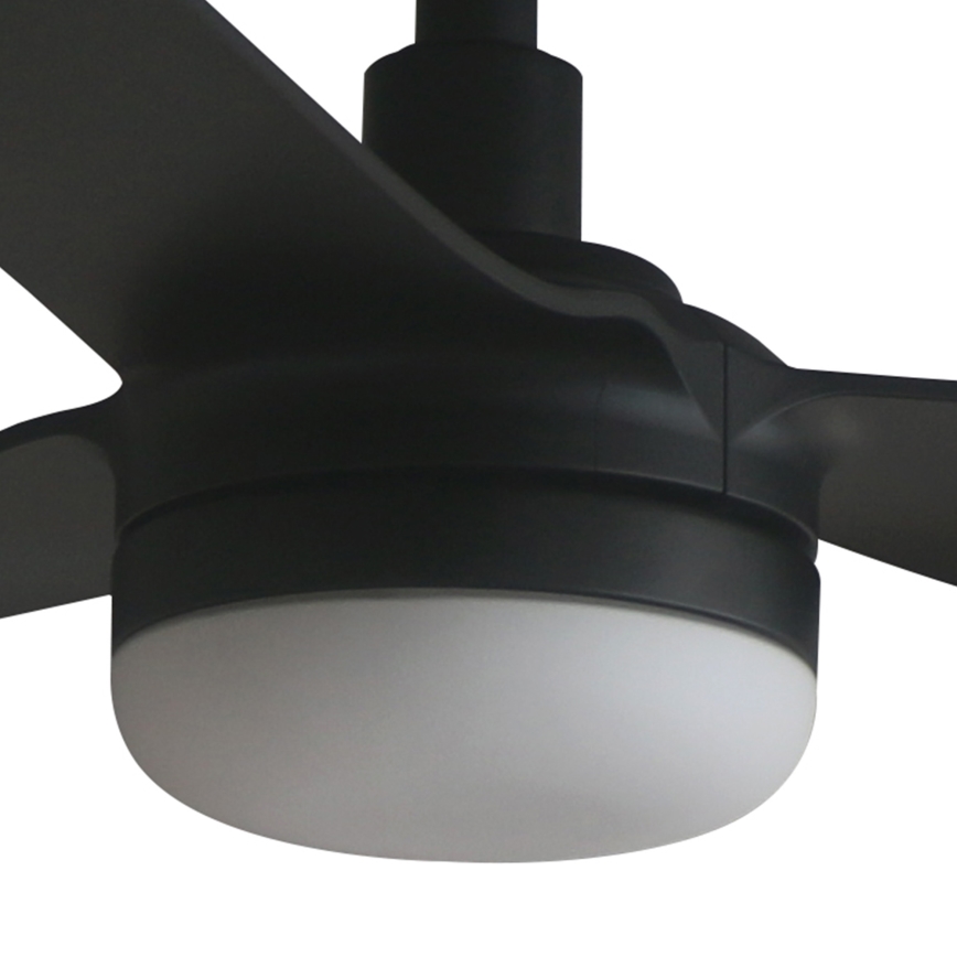 FARO 33815WT1S - Ventilador de techo LED regulable PUNT M LED/18W/230V 2700/3000/4000K diámetro 132 cm negro Wi-Fi Tuya + mando a distancia