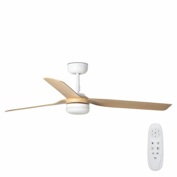 FARO 33816-20 - Ventilador de techo LED PUNT LED/18W/230V Wi-Fi beige/blanco + mando a distancia