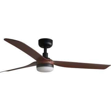 FARO 33817WT-21 - Ventilador de techo LED regulable PUNT M LED/18W/230V marrón/negro diá. 132 cm Wi-Fi Tuya + control remoto