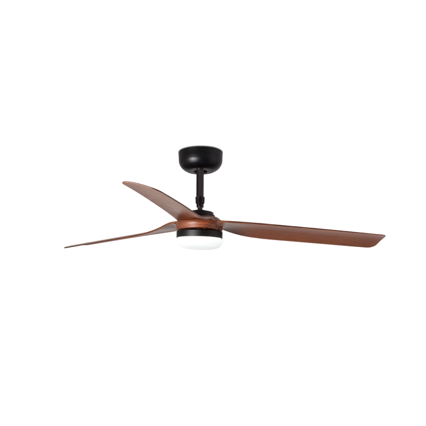 FARO 33817WT-21 - Ventilador de techo LED regulable PUNT M LED/18W/230V marrón/negro Ø 132 cm Wi-Fi Tuya + mando a distancia