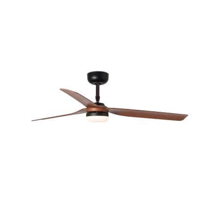 FARO 33817WT-21 - Ventilador de techo LED regulable PUNT M LED/18W/230V marrón/negro Ø 132 cm Wi-Fi Tuya + mando a distancia