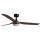 FARO 33817WT1S - Ventilador de techo LED regulable PUNT M LED/18W/230V 2700/3000/4000K diámetro 132 cm marrón/negro Wi-Fi Tuya + mando a distancia