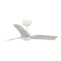 FARO 33824WT1S - Ventilador de techo LED regulable HEY S, LED 10W/230V, 2700/3000/4000K, Ø 90 cm, blanco, Wi‑Fi Tuya + mando a distancia
