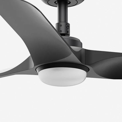 FARO 33825WT1S - Ventilador de techo LED regulable HEY S LED/10W/230V 2700/3000/4000K Ø 90 cm negro Wi-Fi Tuya + mando a distancia