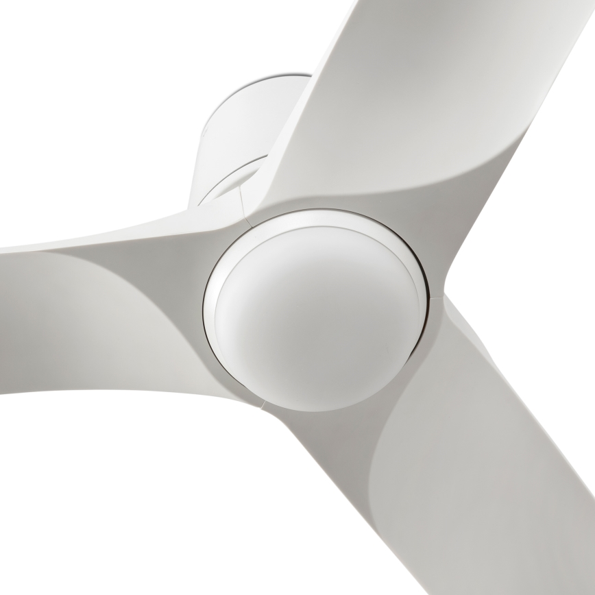FARO 33826WT-1TW - Ventilador de techo LED regulable HEY TUB S LED/10W/230V 2700/4000/6000K blanco diá. 90 cm Wi-Fi Tuya + control remoto