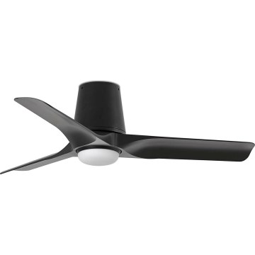 FARO 33827WT-1TW - Ventilador de techo LED regulable HEY TUB S LED/10W/230V 2700/4000/6000K negro diá. 90 cm Wi-Fi Tuya + control remoto