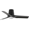 FARO 33827WT1S - Ventilador de techo LED regulable HEY TUB S LED/10W/230V 2700/3000/4000K Ø 90 cm negro Wi-Fi Tuya + mando a distancia