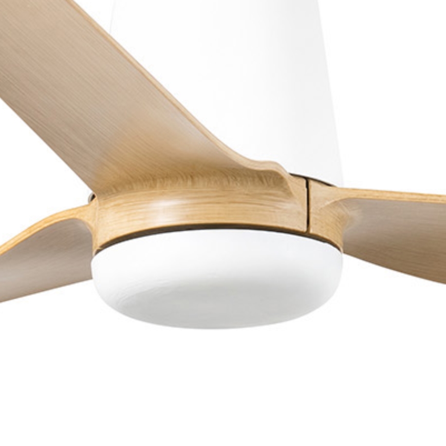 FARO 33829 - Ventilador de techo PUNT TUB M marrón/blanco diá. 130 cm + control remoto