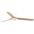 FARO 33829WT - Ventilador de techo PUNT TUB M marrón/blanco diá. 132 cm Wi-Fi Tuya + control remoto