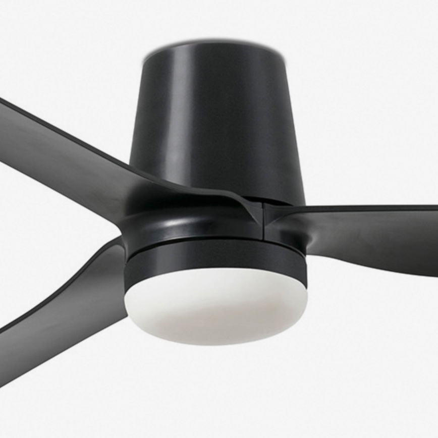 FARO 33830WT-1TW - Ventilador de techo LED regulable PUNT TUB M LED/18W/230V 3000/4200/6500K negro diá. 132 cm Wi-Fi Tuya + control remoto