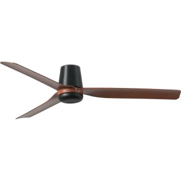 FARO 33831WT - Ventilador de techo PUNT TUB M marrón/negro diá. 132 cm Wi-Fi Tuya + control remoto
