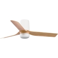 FARO 33833-1TW - Ventilador de techo LED regulable MINI PUNT TUB con LED/10W/230V 2700/3000/4000K Ø 90 cm marrón/blanco + mando a distancia