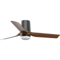 FARO 33835-1TW - Ventilador de techo LED regulable MINI PUNT TUB S LED/10W/230V 2700/4000/6000K diá. 90 cm marrón/negro + control remoto