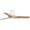 FARO 33836WT - Ventilador de techo HEYWOOD TUB pino/blanco Ø 90 cm Wi-Fi Tuya + mando a distancia