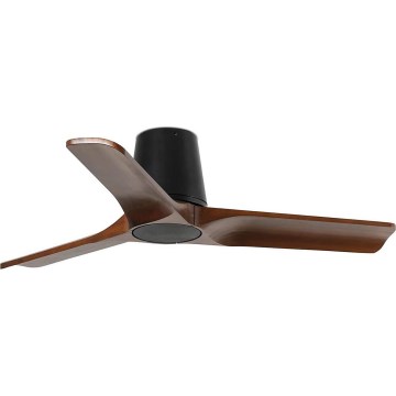 FARO 33837WT - Ventilador de techo HEYWOOD TUB pino/negro Ø 90 cm Wi-Fi Tuya + mando a distancia