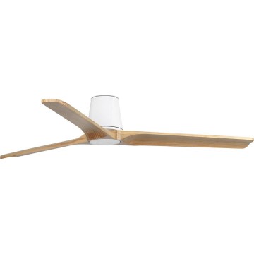 FARO 33838 - Ventilador de techo HEYWOOD TUB L pino/blanco Ø 132 cm + mando a distancia
