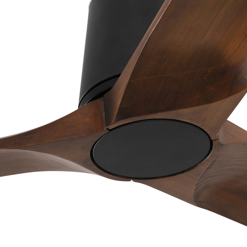 FARO 33839WT - Ventilador de techo HEYWOOD TUB L pino/negro Ø 132 cm Wi-Fi Tuya + mando a distancia