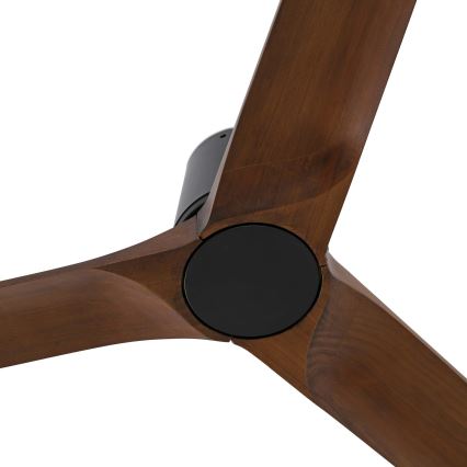 FARO 33839WT - Ventilador de techo HEYWOOD TUB L pino/negro Ø 132 cm Wi-Fi Tuya + mando a distancia