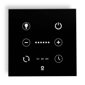 FARO 33988 - Control táctil de pared para ventiladores de techo 230 V, negro