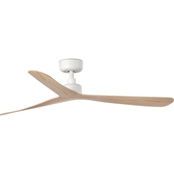 FARO 34195 - Ventilador de techo ROCKER M Ø 132 cm beige/blanco con mando a distancia