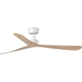 FARO 34195WT - Ventilador de techo ROCKER M, diámetro 132 cm, beige/blanco, Wi-Fi Tuya + mando a distancia