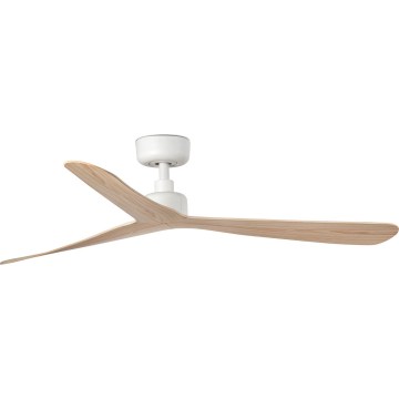 FARO 34195WT - Ventilador de techo ROCKER M, diámetro 132 cm, beige/blanco, Wi-Fi Tuya + mando a distancia