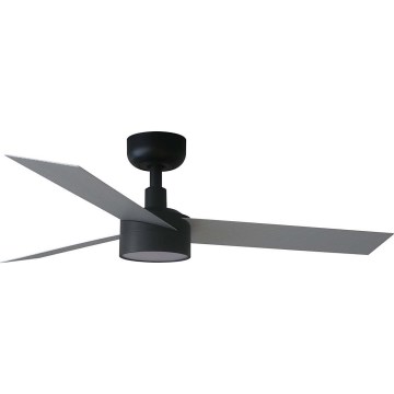 FARO 34285WT1S - Ventilador de techo LED regulable CRUISER S LED/18W/230V 2700/3000/4000K Ø 106 cm gris/negro Wi-Fi Tuya + mando a distancia