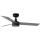 FARO 34285WT1S - Ventilador de techo LED regulable CRUISER S LED/18W/230V 2700/3000/4000K Ø 106 cm gris/negro Wi-Fi Tuya + mando a distancia