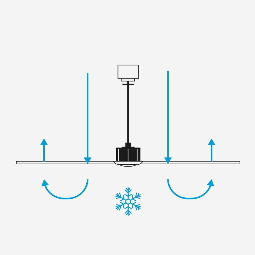 FARO 34285WT1S - Ventilador de techo LED regulable CRUISER S LED/18W/230V 2700/3000/4000K Ø 106 cm gris/negro Wi-Fi Tuya + mando a distancia