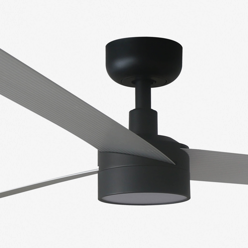 FARO 34287WT1S - Ventilador de techo LED regulable CRUISER XL LED/18W/230V 2700/3000/4000K Ø 160 cm gris/negro Wi‑Fi Tuya + control remoto