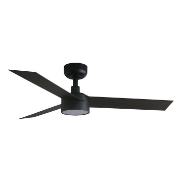 FARO 34289WT1S - Ventilador de techo LED regulable CRUISER S LED/18W/230V 2700/3000/4000K Ø106 cm negro Wi-Fi Tuya + mando a distancia